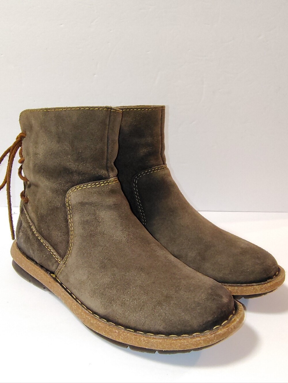 Born Taran Distressed Leather Ankle Zip-Up Terrain Comfort Handcrafted Boots 9 - Picture 4 of 12